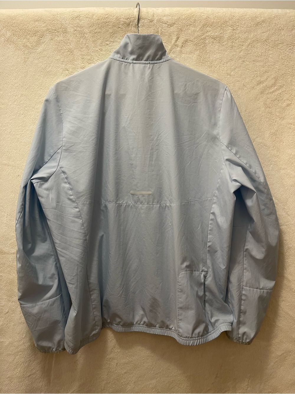 adidas Women's Pale Blue Windbreaker with White Stripe Accents - Picture 4 of 6